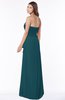 ColsBM Aimee Blue Green Antique Bateau Half Backless Chiffon Floor Length Bridesmaid Dresses