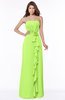 ColsBM Aimee Bright Green Antique Bateau Half Backless Chiffon Floor Length Bridesmaid Dresses