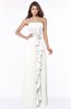 ColsBM Aimee Cloud White Antique Bateau Half Backless Chiffon Floor Length Bridesmaid Dresses
