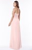 ColsBM Aimee Pastel Pink Antique Bateau Half Backless Chiffon Floor Length Bridesmaid Dresses