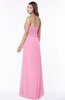 ColsBM Aimee Pink Antique Bateau Half Backless Chiffon Floor Length Bridesmaid Dresses