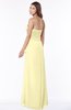 ColsBM Aimee Soft Yellow Antique Bateau Half Backless Chiffon Floor Length Bridesmaid Dresses