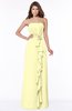 ColsBM Aimee Wax Yellow Antique Bateau Half Backless Chiffon Floor Length Bridesmaid Dresses