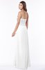 ColsBM Aimee White Antique Bateau Half Backless Chiffon Floor Length Bridesmaid Dresses