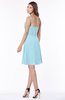 ColsBM Vera Aqua Modest A-line Sleeveless Zip up Knee Length Ruching Bridesmaid Dresses