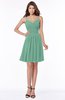 ColsBM Vera Beryl Green Modest A-line Sleeveless Zip up Knee Length Ruching Bridesmaid Dresses