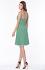 ColsBM Vera Beryl Green Modest A-line Sleeveless Zip up Knee Length Ruching Bridesmaid Dresses