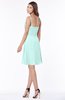ColsBM Vera Blue Glass Modest A-line Sleeveless Zip up Knee Length Ruching Bridesmaid Dresses