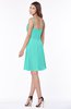 ColsBM Vera Blue Turquoise Modest A-line Sleeveless Zip up Knee Length Ruching Bridesmaid Dresses