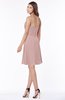 ColsBM Vera Blush Pink Modest A-line Sleeveless Zip up Knee Length Ruching Bridesmaid Dresses