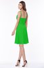 ColsBM Vera Classic Green Modest A-line Sleeveless Zip up Knee Length Ruching Bridesmaid Dresses