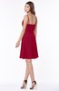 ColsBM Vera Dark Red Modest A-line Sleeveless Zip up Knee Length Ruching Bridesmaid Dresses