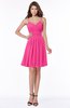 ColsBM Vera Fandango Pink Modest A-line Sleeveless Zip up Knee Length Ruching Bridesmaid Dresses