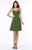 ColsBM Vera Garden Green Modest A-line Sleeveless Zip up Knee Length Ruching Bridesmaid Dresses