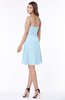 ColsBM Vera Ice Blue Modest A-line Sleeveless Zip up Knee Length Ruching Bridesmaid Dresses