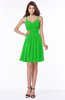 ColsBM Vera Jasmine Green Modest A-line Sleeveless Zip up Knee Length Ruching Bridesmaid Dresses