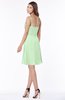 ColsBM Vera Light Green Modest A-line Sleeveless Zip up Knee Length Ruching Bridesmaid Dresses