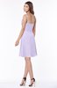 ColsBM Vera Light Purple Modest A-line Sleeveless Zip up Knee Length Ruching Bridesmaid Dresses