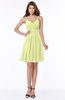 ColsBM Vera Lime Green Modest A-line Sleeveless Zip up Knee Length Ruching Bridesmaid Dresses