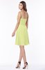 ColsBM Vera Lime Sherbet Modest A-line Sleeveless Zip up Knee Length Ruching Bridesmaid Dresses