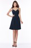 ColsBM Vera Navy Blue Modest A-line Sleeveless Zip up Knee Length Ruching Bridesmaid Dresses