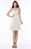 ColsBM Vera Off White Modest A-line Sleeveless Zip up Knee Length Ruching Bridesmaid Dresses