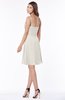 ColsBM Vera Off White Modest A-line Sleeveless Zip up Knee Length Ruching Bridesmaid Dresses
