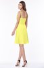 ColsBM Vera Pale Yellow Modest A-line Sleeveless Zip up Knee Length Ruching Bridesmaid Dresses