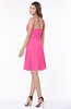 ColsBM Vera Rose Pink Modest A-line Sleeveless Zip up Knee Length Ruching Bridesmaid Dresses