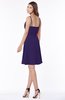 ColsBM Vera Royal Purple Modest A-line Sleeveless Zip up Knee Length Ruching Bridesmaid Dresses
