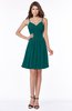 ColsBM Vera Shaded Spruce Modest A-line Sleeveless Zip up Knee Length Ruching Bridesmaid Dresses