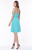 ColsBM Vera Turquoise Modest A-line Sleeveless Zip up Knee Length Ruching Bridesmaid Dresses