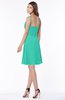 ColsBM Vera Viridian Green Modest A-line Sleeveless Zip up Knee Length Ruching Bridesmaid Dresses