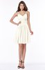 ColsBM Vera Whisper White Modest A-line Sleeveless Zip up Knee Length Ruching Bridesmaid Dresses