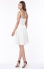 ColsBM Vera White Modest A-line Sleeveless Zip up Knee Length Ruching Bridesmaid Dresses
