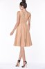 ColsBM Lainey Almost Apricot Gorgeous A-line Wide Square Sleeveless Chiffon Knee Length Bridesmaid Dresses