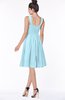 ColsBM Lainey Aqua Gorgeous A-line Wide Square Sleeveless Chiffon Knee Length Bridesmaid Dresses