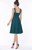 ColsBM Lainey Blue Green Gorgeous A-line Wide Square Sleeveless Chiffon Knee Length Bridesmaid Dresses