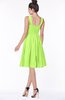 ColsBM Lainey Bright Green Gorgeous A-line Wide Square Sleeveless Chiffon Knee Length Bridesmaid Dresses