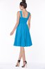 ColsBM Lainey Cornflower Blue Gorgeous A-line Wide Square Sleeveless Chiffon Knee Length Bridesmaid Dresses