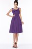 ColsBM Lainey Dark Purple Gorgeous A-line Wide Square Sleeveless Chiffon Knee Length Bridesmaid Dresses