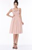 ColsBM Lainey Dusty Rose Gorgeous A-line Wide Square Sleeveless Chiffon Knee Length Bridesmaid Dresses