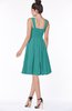 ColsBM Lainey Emerald Green Gorgeous A-line Wide Square Sleeveless Chiffon Knee Length Bridesmaid Dresses