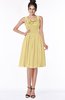 ColsBM Lainey Gold Gorgeous A-line Wide Square Sleeveless Chiffon Knee Length Bridesmaid Dresses