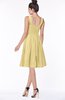 ColsBM Lainey Gold Gorgeous A-line Wide Square Sleeveless Chiffon Knee Length Bridesmaid Dresses