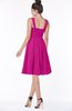 ColsBM Lainey Hot Pink Gorgeous A-line Wide Square Sleeveless Chiffon Knee Length Bridesmaid Dresses