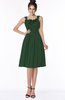 ColsBM Lainey Hunter Green Gorgeous A-line Wide Square Sleeveless Chiffon Knee Length Bridesmaid Dresses