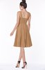 ColsBM Lainey Light Brown Gorgeous A-line Wide Square Sleeveless Chiffon Knee Length Bridesmaid Dresses