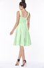 ColsBM Lainey Light Green Gorgeous A-line Wide Square Sleeveless Chiffon Knee Length Bridesmaid Dresses