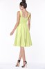 ColsBM Lainey Lime Green Gorgeous A-line Wide Square Sleeveless Chiffon Knee Length Bridesmaid Dresses